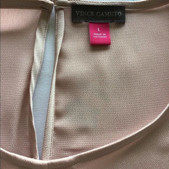 Vince Camuto Satin Long Sleeve Button Up Blouse Size Large New With Tag - Picture 7 of 9